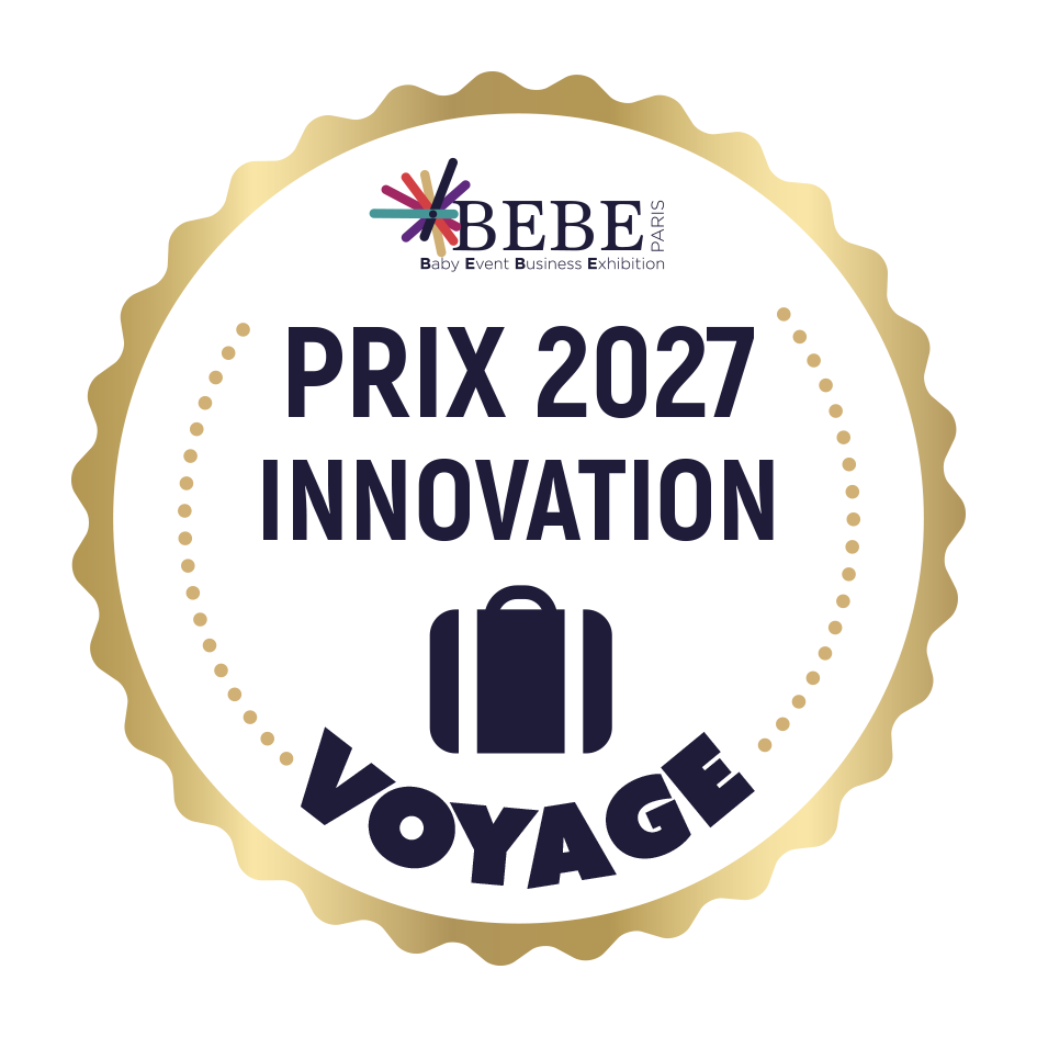 Macaron officiel Lauréat Prix de l'Innovation 2027, catégorie Voyage — BEBE Paris